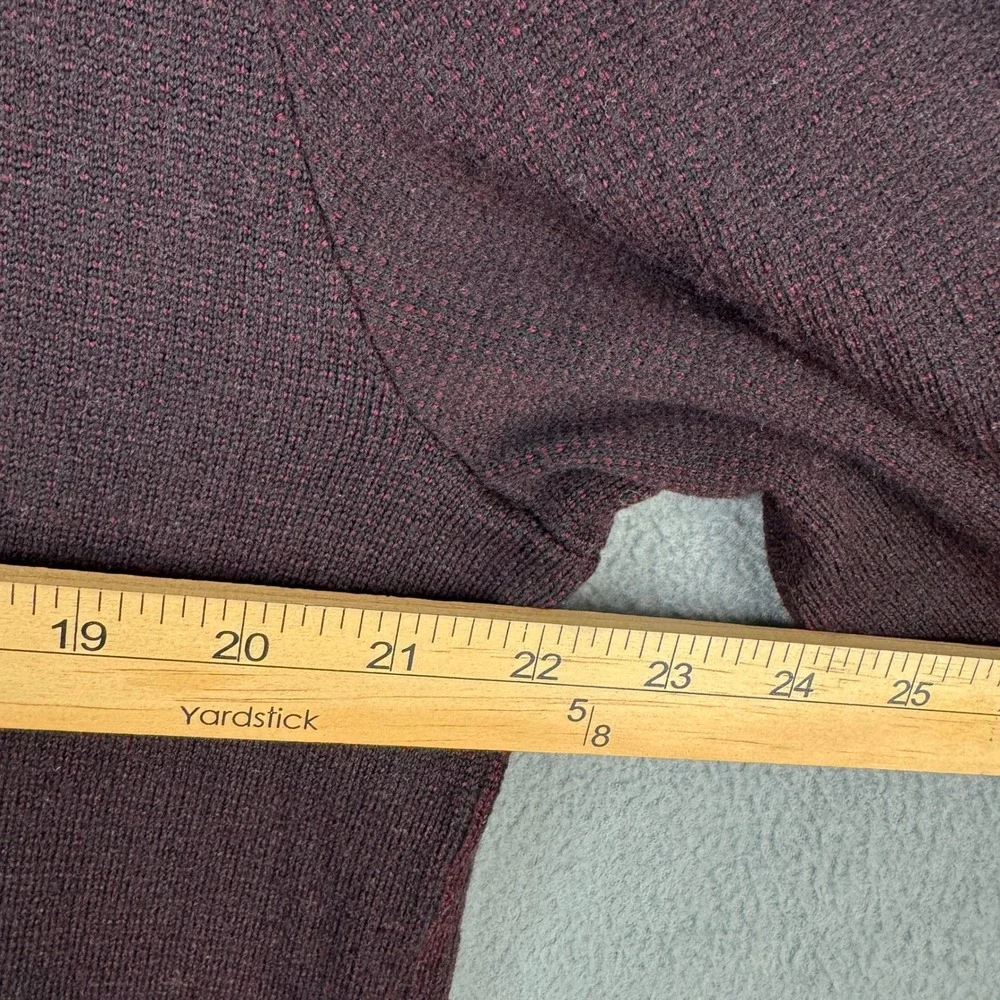 Banana Republic Merino Birdseye Sweater XL Italian Wool Burgundy Old Money
